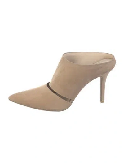Pre-owned Alexander Wang Suede Mules W/ Tags In Neutrals