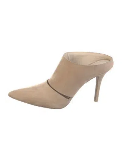 Pre-owned Alexander Wang Suede Mules W/ Tags In Neutrals