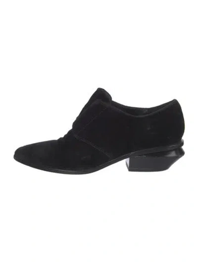 Pre-owned Alexander Wang Suede Oxfords In Black