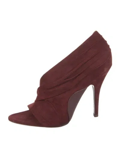 Pre-owned Alexander Wang Suede Pleated Accents Pumps In Burgundy
