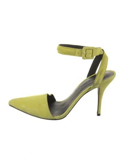 Pre-owned Alexander Wang Suede Pumps In Green