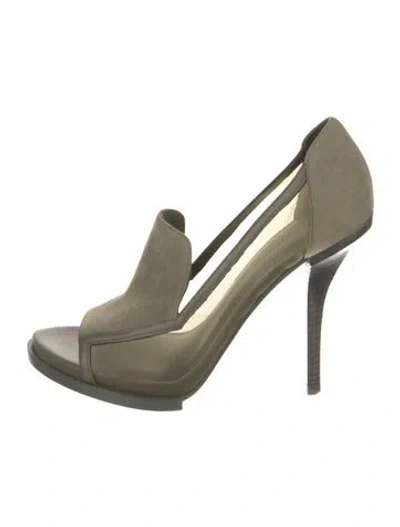 Pre-owned Alexander Wang Suede Pumps In Green