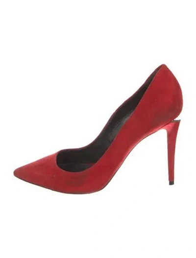 Pre-owned Alexander Wang Suede Pumps In Red
