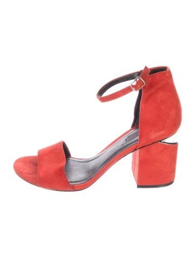 Pre-owned Alexander Wang Suede Pumps In Red