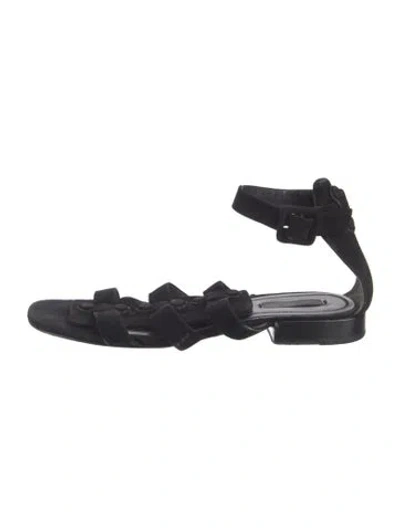 Pre-owned Alexander Wang Suede Sandals In Black