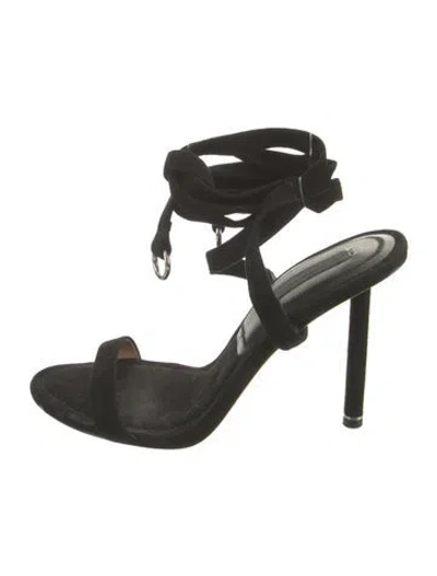 Pre-owned Alexander Wang Suede Sandals In Black