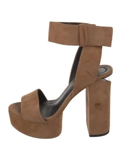 Pre-owned Alexander Wang Suede Sandals In Brown