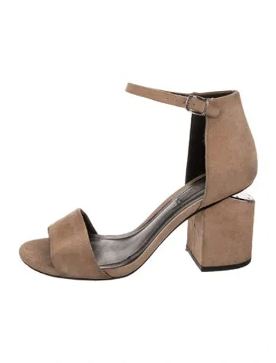 Pre-owned Alexander Wang Suede Sandals In Neutral