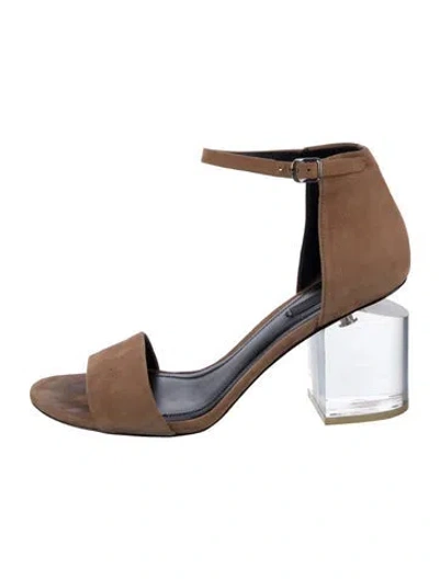 Pre-owned Alexander Wang Suede Sandals In Neutrals