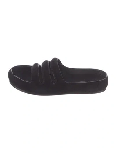 Pre-owned Alexander Wang Suede Slides In Blue