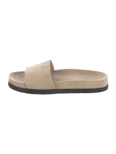 Pre-owned Alexander Wang Suede Slides In Neutrals
