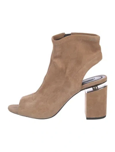 Pre-owned Alexander Wang Suede Slingback Sandals In Brown