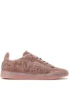 Alexander Wang Suede Sneakers With Embossed Lex Logo In Brown