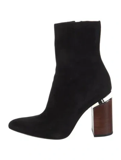 Pre-owned Alexander Wang Suede Sock Boots In Black