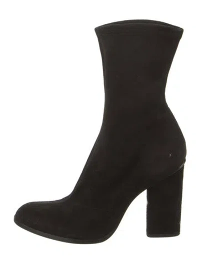 Pre-owned Alexander Wang Suede Sock Boots In Black