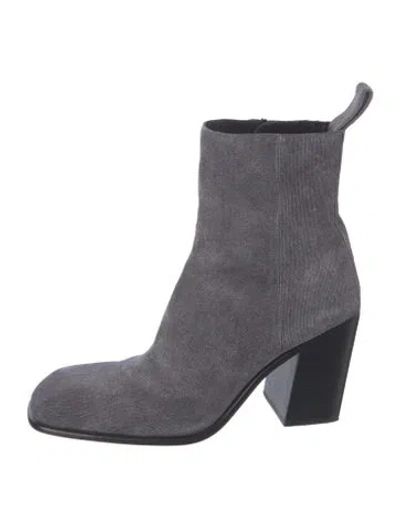 Pre-owned Alexander Wang Suede Sock Boots In Gray