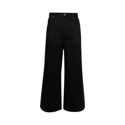 Pre-owned Alexander Wang Surge Low Rise Wide Leg Jean With Partial Coating 'faded Black' | Men's Size 33