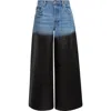 Alexander Wang Surge Low Rise Wide Leg Jeans In Blue