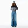 Alexander Wang Surge Wide Leg Jean In Blue