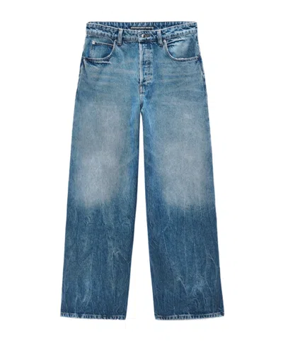Alexander Wang Surge Wide Leg Jeans In Blue