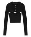 Alexander Wang Two Piece Cropped Set In Black