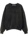 Alexander Wang Debossed Logo Oversize Crewneck Sweater