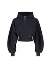 Alexander Wang Womens Faded Black Brand-patch Cropped Cotton-jersey Hoody