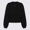 Alexander Wang Relaxed Fit Crew Sweatshirt With Puff Paint Logo In Black