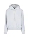 Alexander Wang Essential Terry Hoodie With Puff Paint Logo Clothing In White