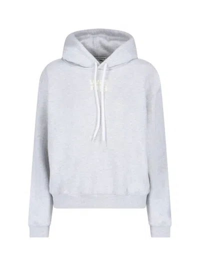 Alexander Wang Logo Hoodie In Grey