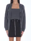 Alexander Wang Pre-styled Twinset Knitted Cardigan In Grey