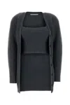 Alexander Wang Button Detailed Wool Blend Cardigan In Grey