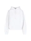 Alexander Wang Terry Hoodie Avec Logo Peinture Gonflée In White