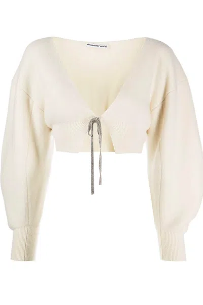 Alexander Wang Sweaters White In Bianco Chiari E Naturali