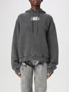 Alexander Wang Cotton Hoodie W/ Logo In Black