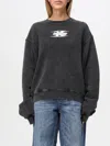 Alexander Wang Blade Logo-embossed Sweatshirt In Cotton Terry In Grau