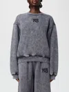 Alexander Wang Embossed Logo Crewneck Sweatshirt In Multi
