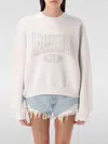 Alexander Wang Oversize Sweatshirt With Ribbed Cuffs And Hem In White