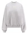 Alexander Wang Cotton Sweatshirt With Wang Print In Grey