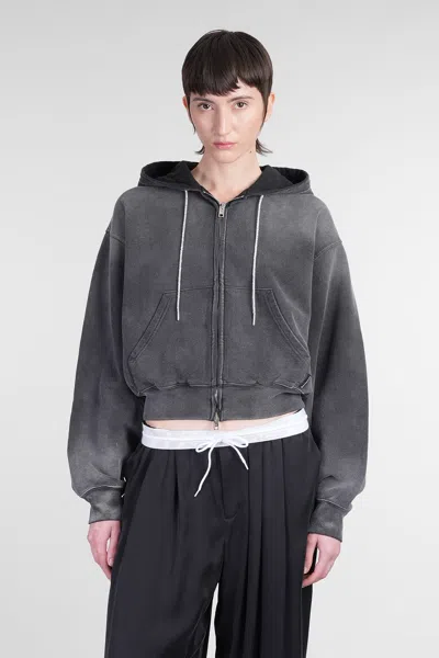 ALEXANDER WANG SWEATSHIRT IN GREY COTTON