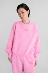 Alexander Wang Sweatshirt In Rose-pink Cotton In Pink