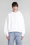 Alexander Wang Terry Hoodie Avec Logo Peinture Gonflée In White