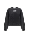 Alexander Wang Blade Logo-embossed Sweatshirt In Cotton Terry In Washed Cedar