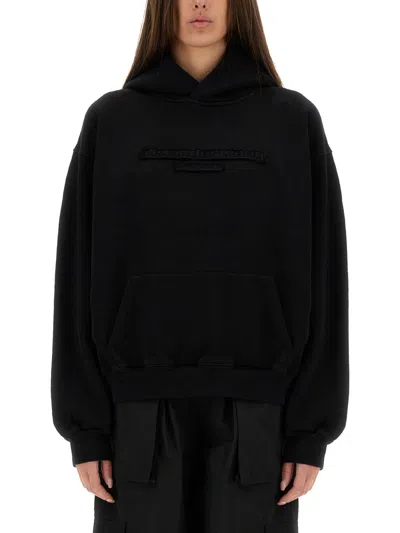 ALEXANDER WANG ALEXANDER WANG SWEATSHIRT WITH EMBOSSED LOGO