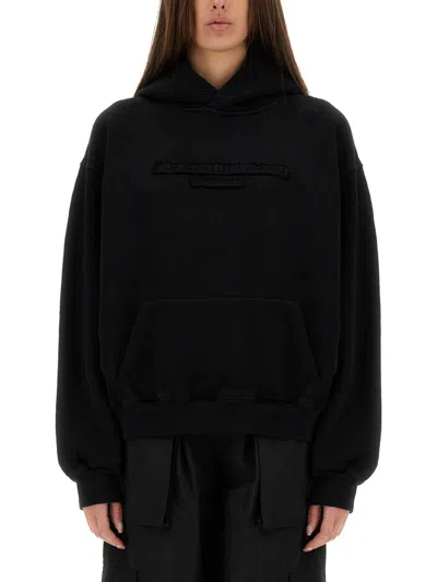 ALEXANDER WANG ALEXANDER WANG SWEATSHIRT WITH EMBOSSED LOGO