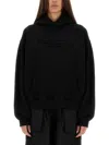 Alexander Wang Women Sweatshirt With Embossed Logo In Black