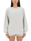 Alexander Wang Women Sweatshirt With Logo In Gray