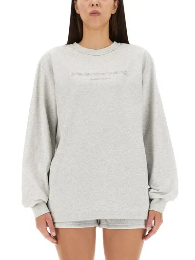 ALEXANDER WANG SWEATSHIRT WITH LOGO