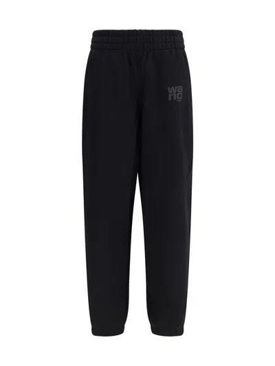 Alexander Wang Essential Terry Classic Cotton Sweatpant In Black
