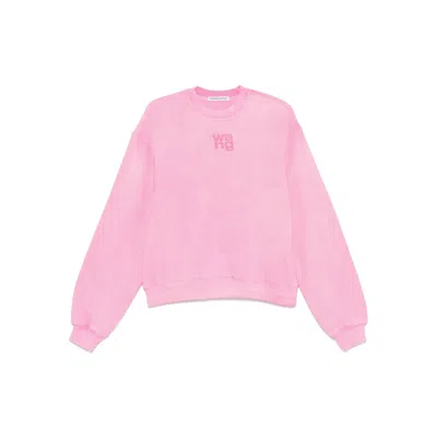 Alexander Wang Sweatshirts Pink In Neutral